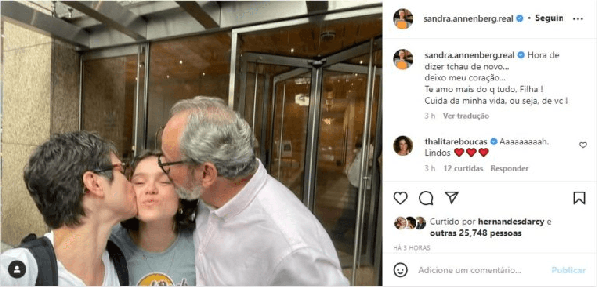 Publicação de Sandra (Foto: Reprodução/ Instagram)