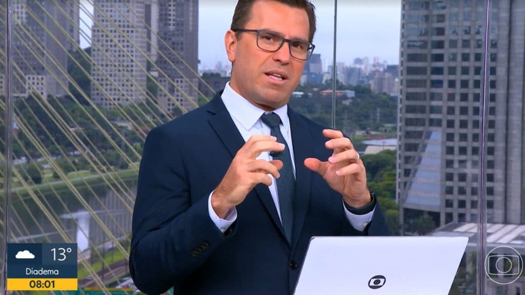 Rodrigo Bocardi falou sobre um erro do Globoplay que impede que os telespectadores assistam ao Bom Dia São Paulo- Foto: Reprodução/Globo