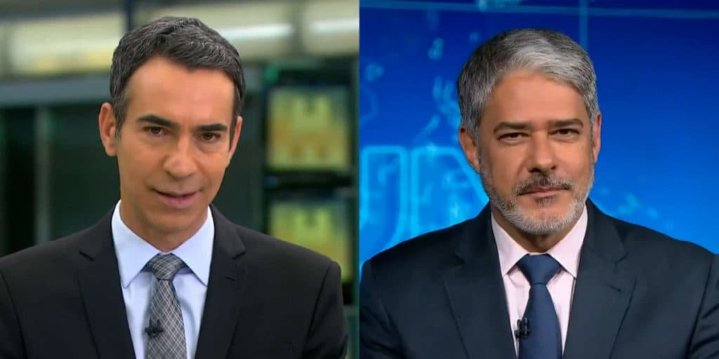César Tralli fica cara a cara com William Bonner na Globo e o que ele diz durante encontro causa impacto