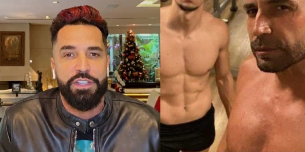 Rapaizão que Latino adotou aos 21 anos de idade tem uma aparência chocante e sem camisa mostrou ser um dos mais gatos