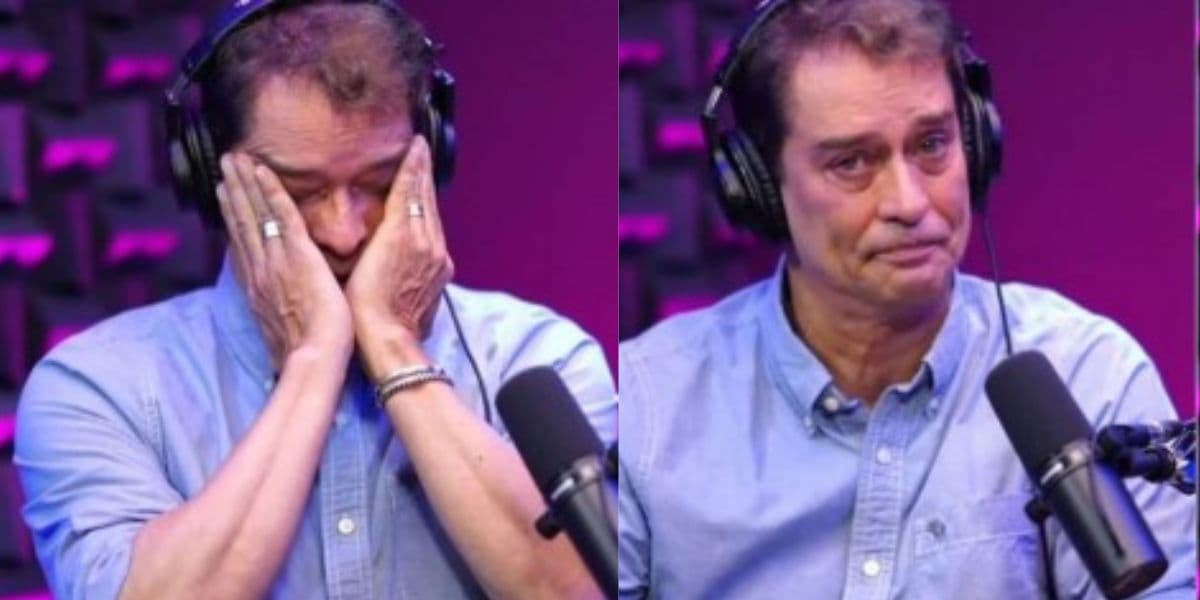 Marcello Antony, que foi galã da Globo, chorou ao falar sobre adoção de filho soropositivo (Foto: Reprodução/YouTube)