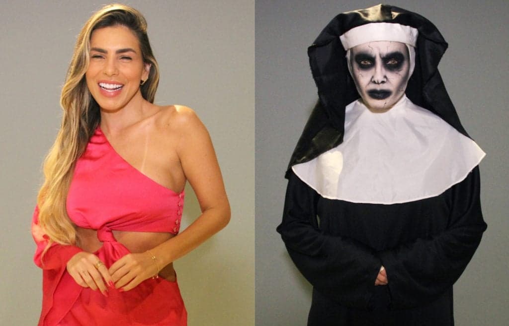 ​​Halloween: Erika Schneider se transforma em protagonista do filme ‘A Freira’ no ‘TV Fama’