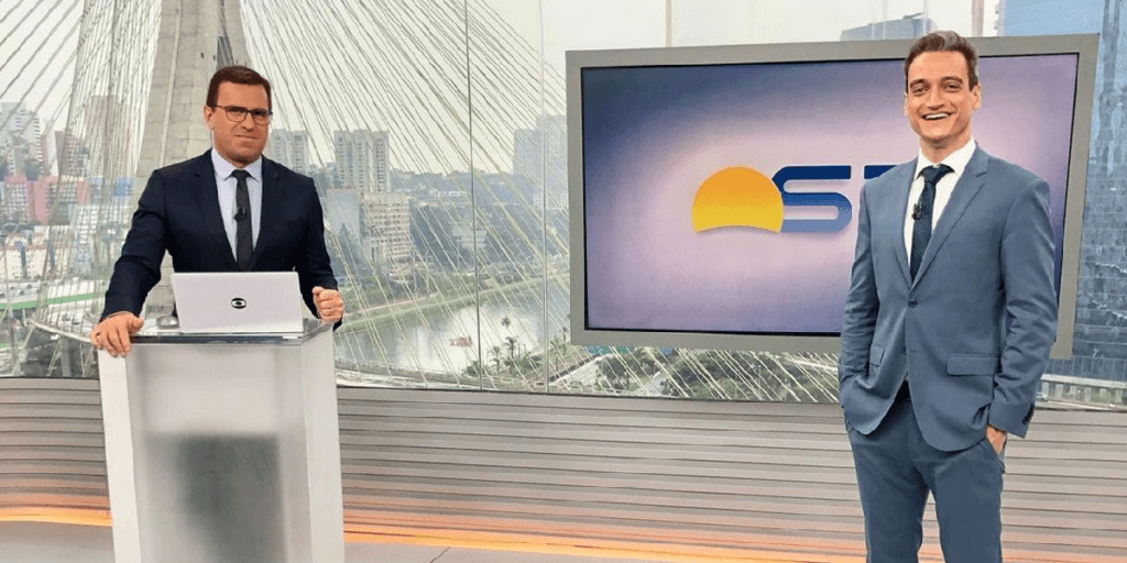 Rodrigo Bocardi surge ao lado de Thiago Scheuer na Globo e entrega o que eles fazem nos intervalos de jornal