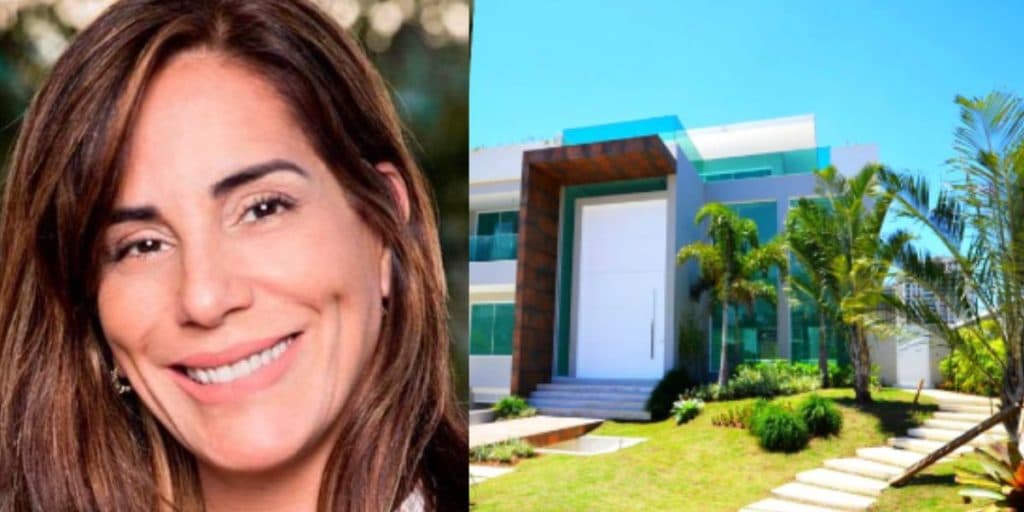 Porta gigantesca, chão de espelhos e piscina absurda: a mansão que Glória Pires vive é de cair o queixo