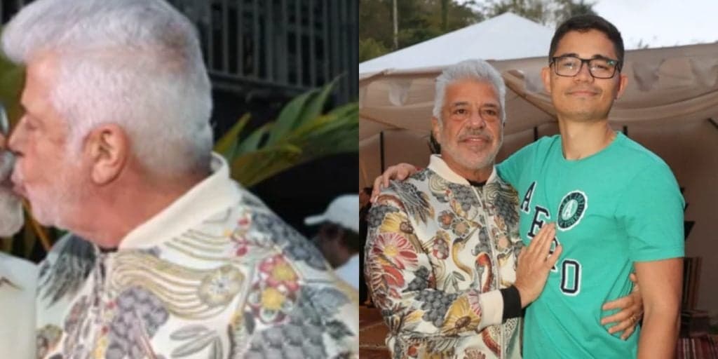 Lulu Santos é flagrado dando beijo em famoso cantor e marido surge em foto no mesmo local