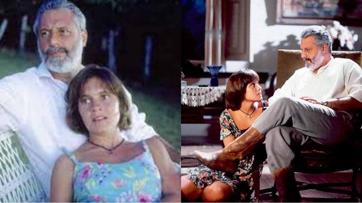 A personagem Mariana em par romântico com Antônio Fagundes em Renascer 