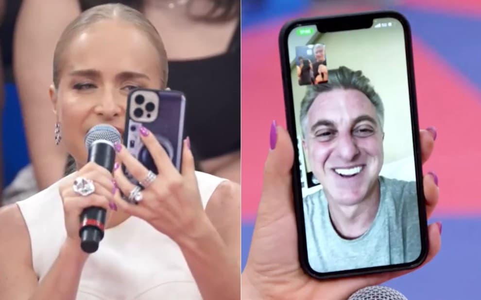 Angélica fez igação apra Luciano Huck e o apresentador atendeu prontamente (Foto: Reprodução)