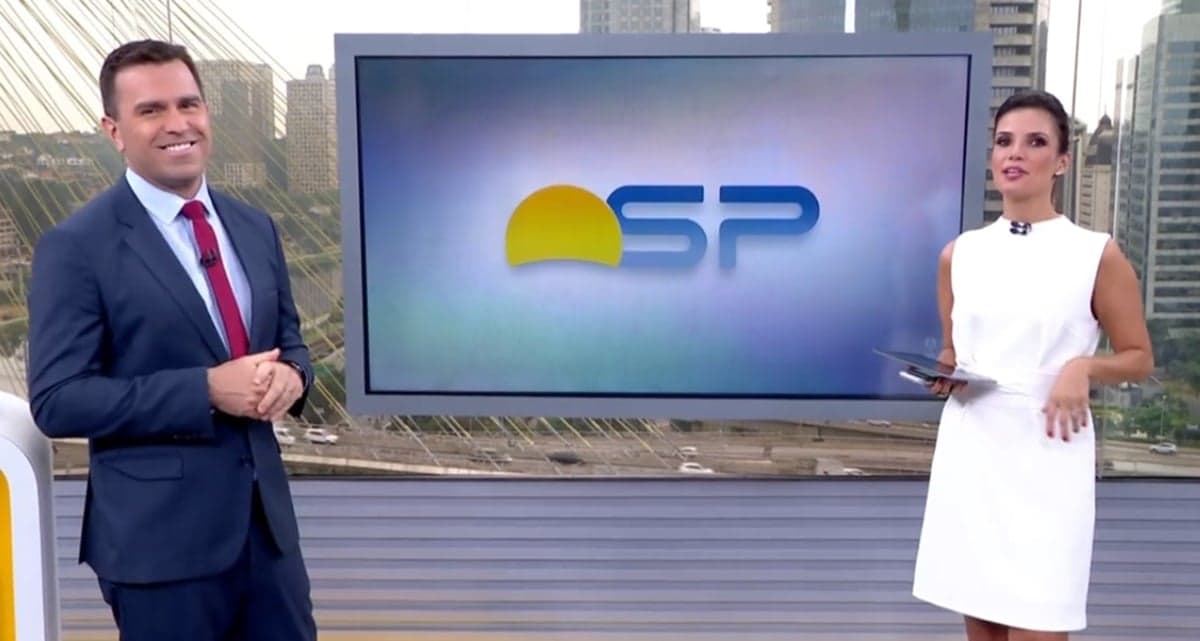 Os apresentadores do Bom Dia São Paulo, noticiário local da Globo Os apresentadores do Bom Dia São Paulo, noticiário local da Globo