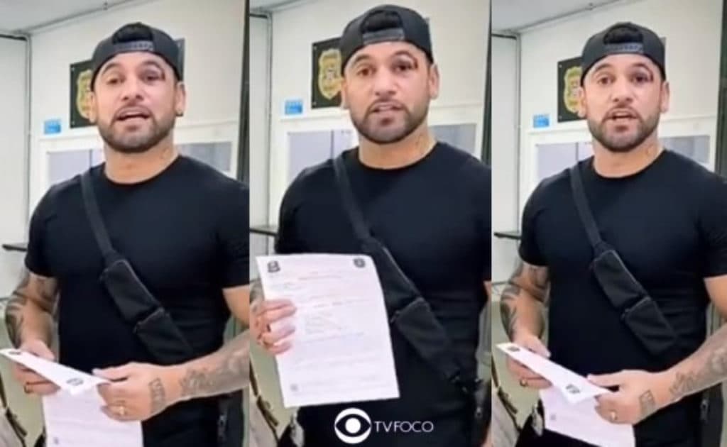 Treta na Record: Hadballa vai à delegacia todo machucado após trocar socos com ex-Fazenda: "Vão saber a verdade"