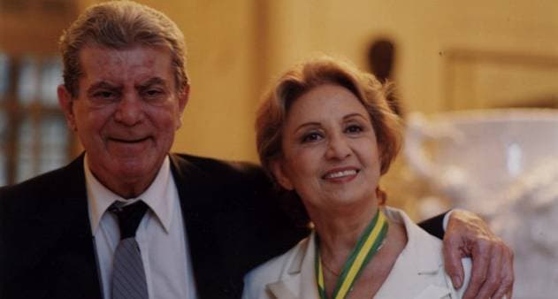 Eva Wilma e Carlos Zara quando eram casados (Foto: Reprodução)