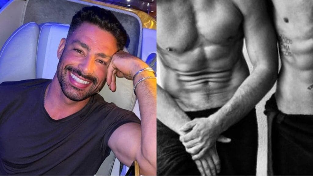 Cauã Reymond tem fotos divulgadas só de toalha com outro rapaz e público vai ao delírio com imagens