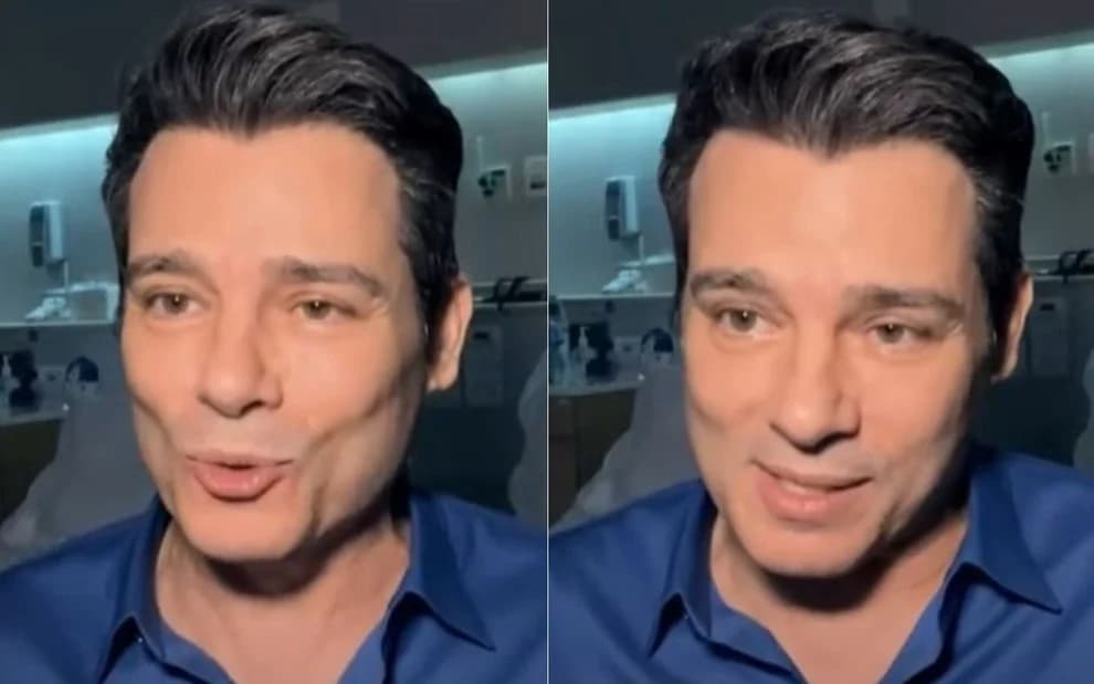 Celso Portiolli gravou vídeo direto do hospital para o Teleton (Foto: Reprodução)