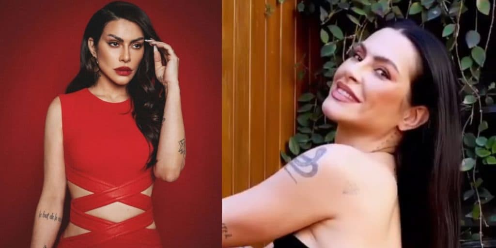 Com alça fininha e pernas de fora, Cleo prova em fotos que tem um dos corpos mais lindos do país aos 40