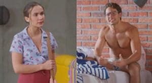 Dafne (Julia Urbini) e Gael (Emmanuel Palomares) de Vencer o Desamor (Foto: Reprodução / Las Estrellas)