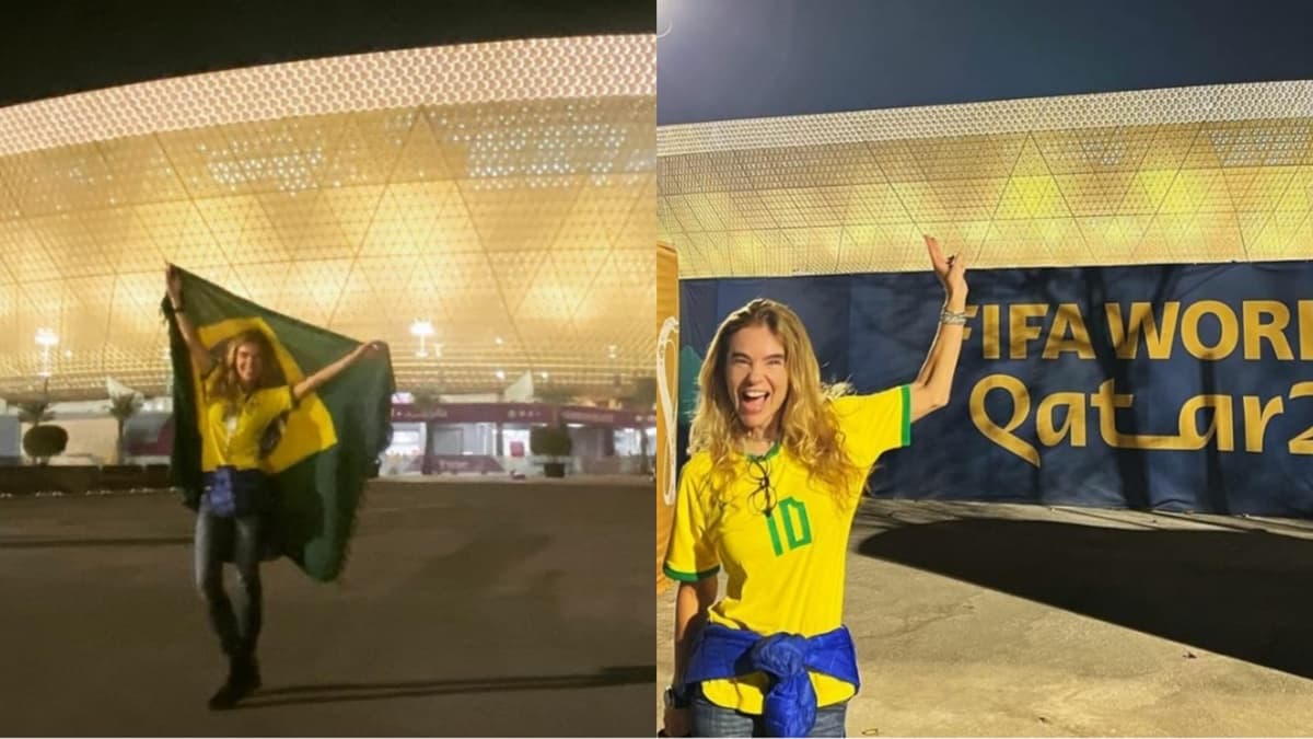 Desirée Soares curtiu a estreia da seleção brasileira completamente sozinha na área VIP da Fifa (Reprodução/ Instagram) Desirée Soares curtiu a estreia da seleção brasileira completamente sozinha na área VIP da Fifa (Reprodução/ Instagram)