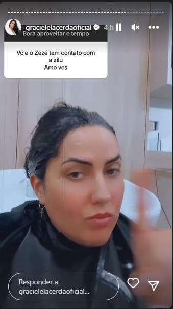 Graciele expõe relação com Zilu Godói - Foto: Reprodução
