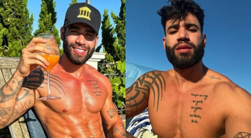 Sertanejos vão à loucura com foto de sunga de Gusttavo Lima explodindo e babam em cima: “Saco cheio”