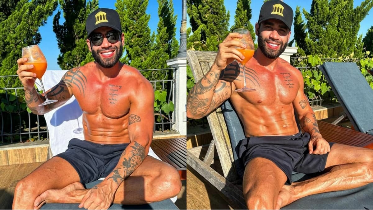 O sertanejo costuma publicar fotos mostrando seu fisico nas redes sociais em momentos de folga O sertanejo costuma publicar fotos mostrando seu fisico nas redes sociais em momentos de folga