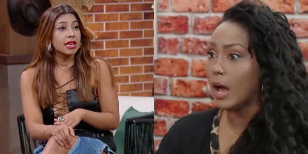 Rosiane briga feio com Ingrid, ao vivo, joga água na cara da ex-A Fazenda 14 e detona: "Aqui pra você"