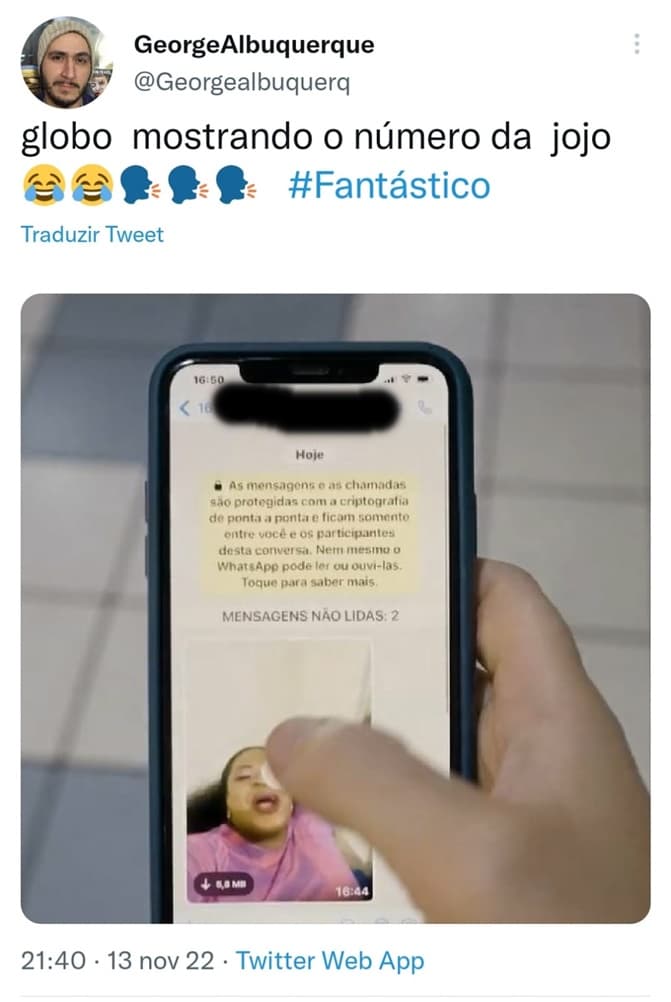 Tuiteiros repararam no número vazado pela Globo de Jojo e nao perdoaram a falha Tuiteiros repararam no número vazado pela Globo de Jojo e nao perdoaram a falha