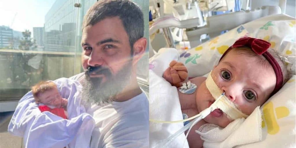 “Coração em pedaços”, mulher de Juliano Cazarré comove com desabafo, após voltar à UTI, onde está filha de 4 meses