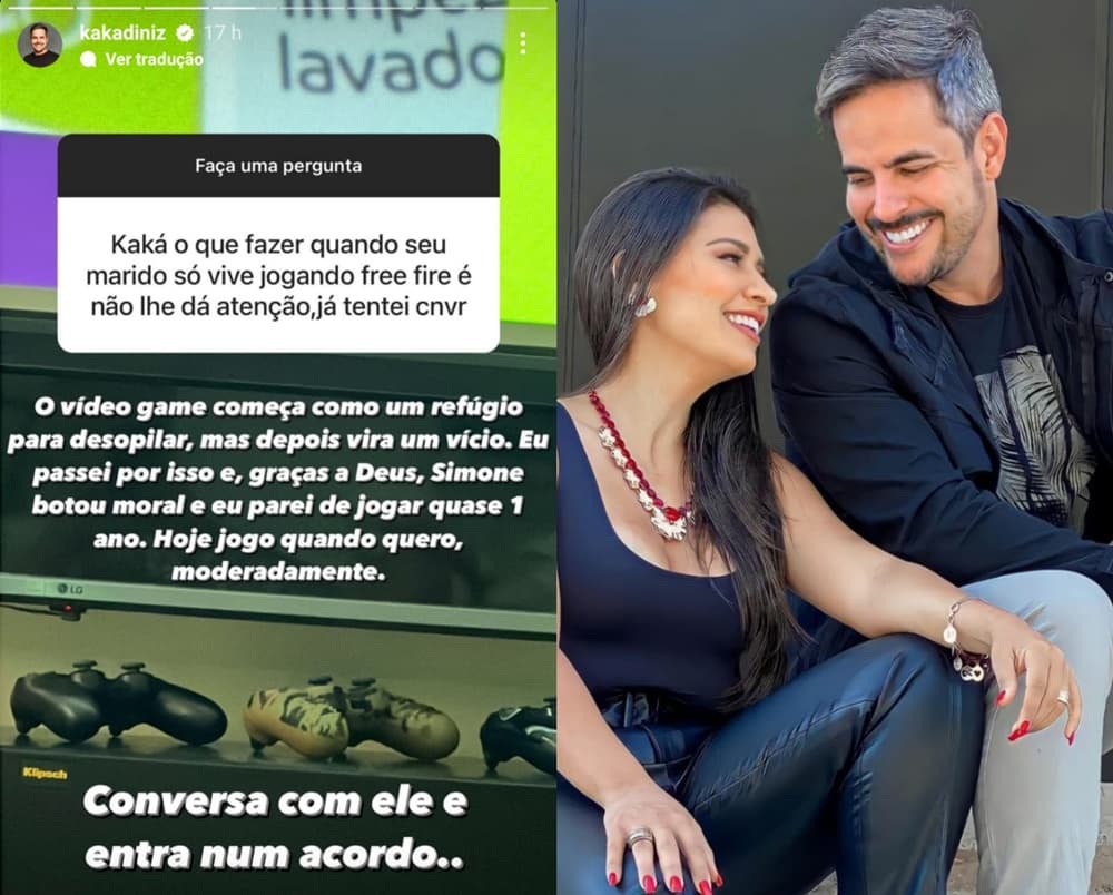Kaká Diniz revela 'vício' que teve e o que Simone foi obrigada a fazer diante da situação
