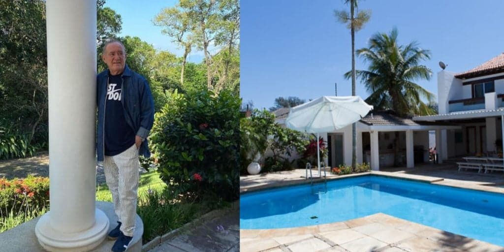 Churrasqueira, piscina e tão grande quanto um palácio: Renato Aragão, o Didi, se desfaz de mansão de R$18mi