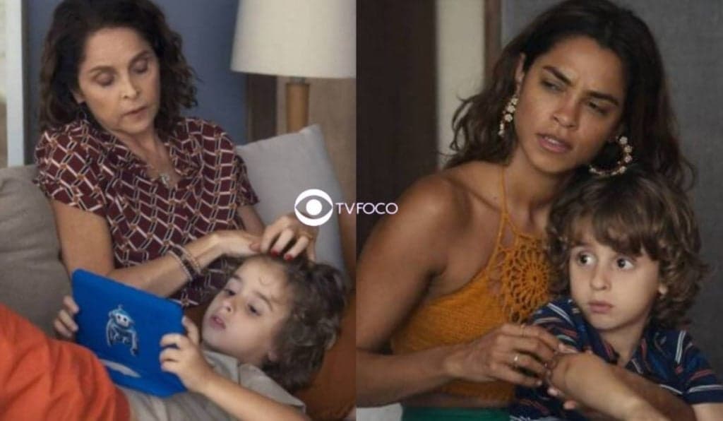 Travessia - Víbora até dizer chega, Núbia faz o neto odiar a própria mãe e Brisa fica arrasada com atitude de Tonho