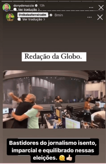  Ex-âncora da Globo, opina em polêmica envolvendo o jornalismo da emissora e posta declaração irônica - Reprodução