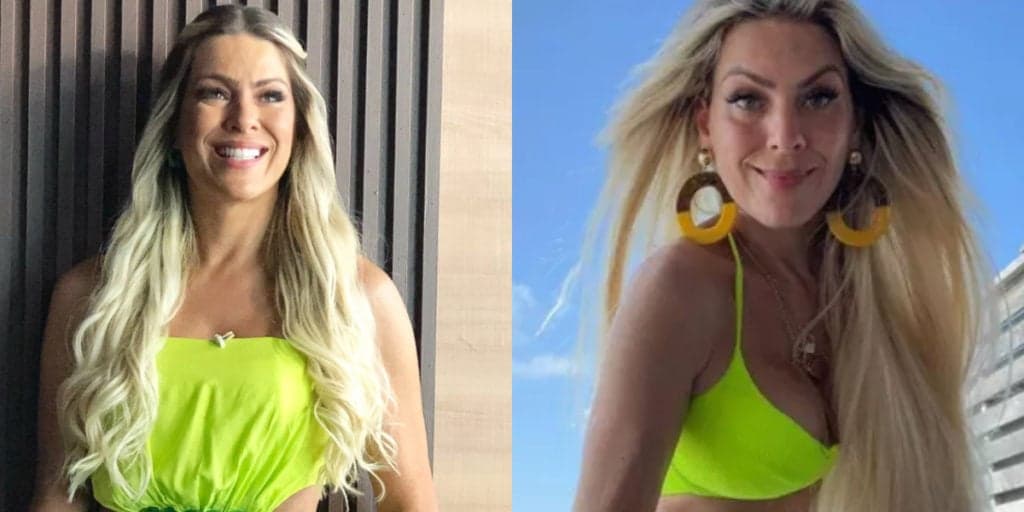 De calcinha, biquini e bem a vontade: Aos 45 e recatada, Renata Fan prova ser a mulher mais gata do Brasil