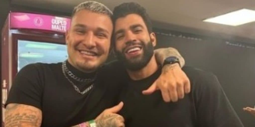 Gusttavo Lima surge ao lado de MC Gui e volume na calça de artista não passa despercebido: "Tá armado?"