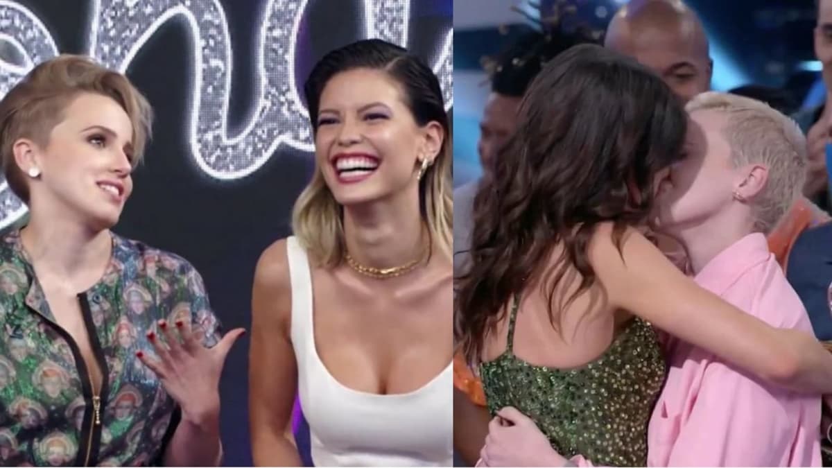 Vitoria Strada e Marcella Rica assumiram para todo o Brasil com beijo no palco do Domingão com Huck (Reprodução/ Globo) Vitoria Strada e Marcella Rica assumiram para todo o Brasil com beijo no palco do Domingão com Huck (Reprodução/ Globo)
