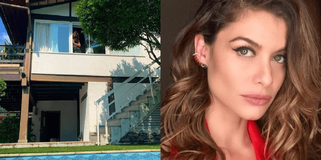 Na montanha, com piscina e vista para o mar: Essa é a mansão que Alinne Moraes mora com a família