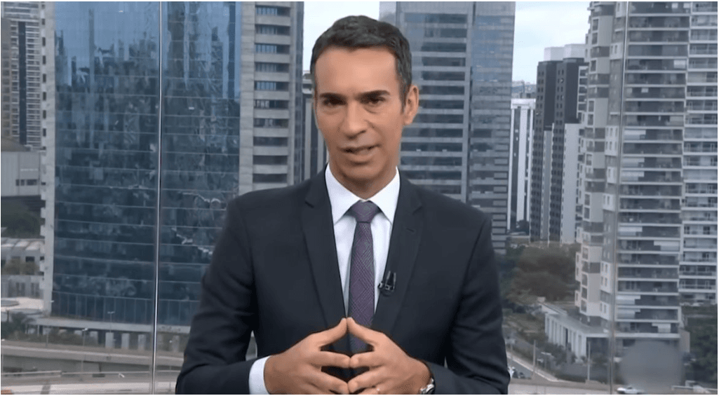 César Tralli foi as lágrimas em Jornal da Globo e fez declaração emocionante - Foto Reprodução César Tralli foi as lágrimas em Jornal da Globo e fez declaração emocionante - Foto Reprodução
