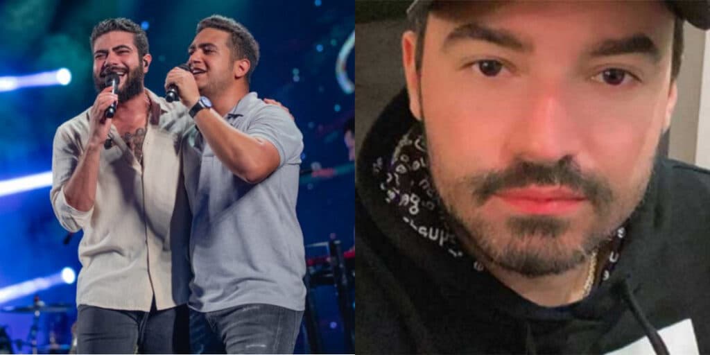 Em cima do palco, Henrique e Juliano falam sobre término e Fernando Zor fica constrangido com situação