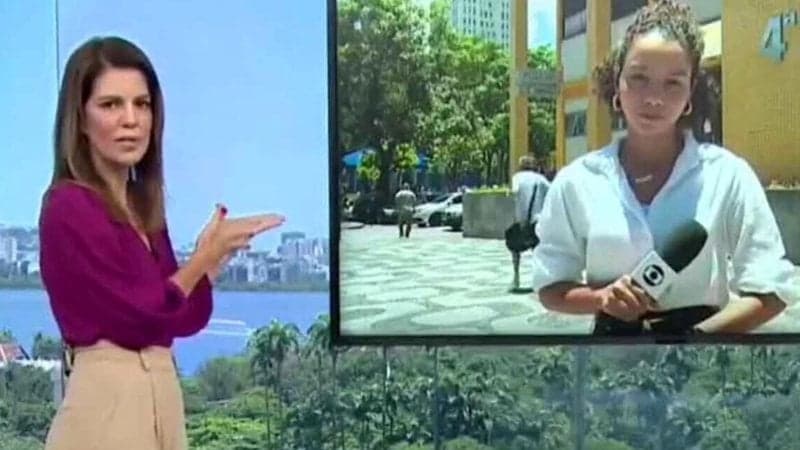 Jornalista da Globo é cortada por homem durante matéria ao vivo e âncora fica indignada: "Agressão"