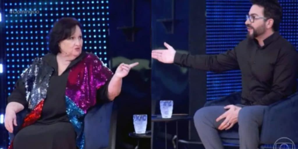 Atitude de Padre com dona Déa, ao vivo, no Domingão deixou muitos sem entender: "Me respeita"