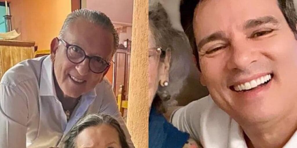 Galvão Bueno e Celso Portiolli têm suas mães com quase 100 anos e aparência jovial delas é chocante