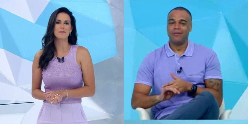 Substituta de Renata Fan dá resposta sincera para Denílson no 'Jogo Aberto': "Não dá pra levar a sério"