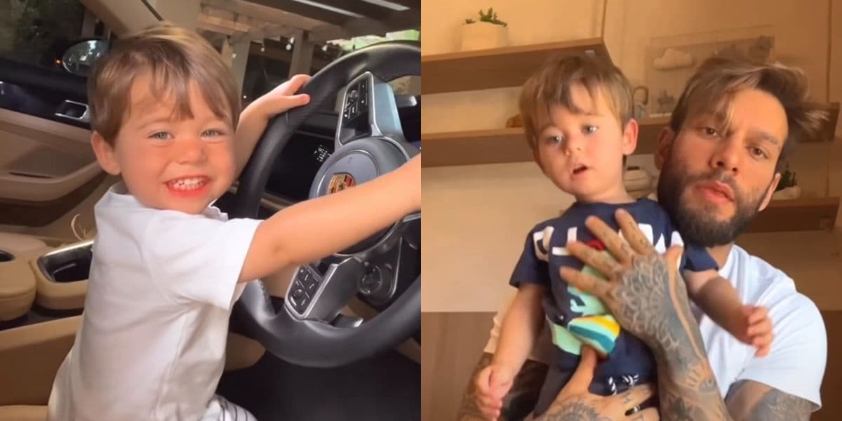 Lucas Lucco com o filho Luca Lucas Lucco com o filho Luca