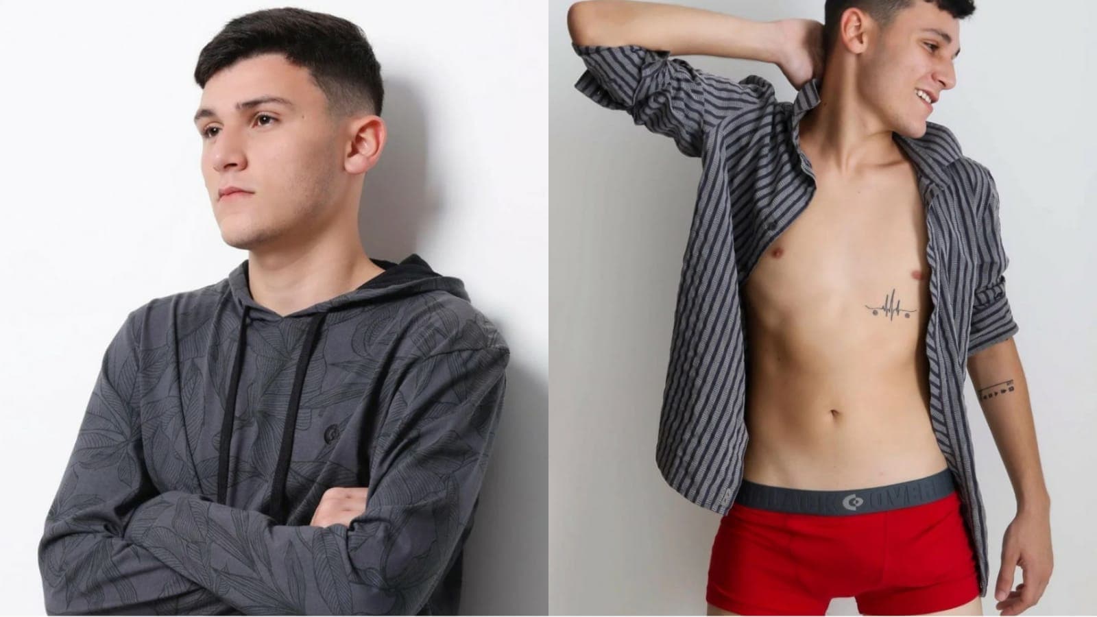 O jovem ator de 23 anos surgiu de cueca e causou delírios nos fãs O jovem ator de 23 anos surgiu de cueca e causou delírios nos fãs