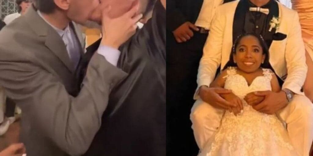 Noivo gato que traiu a esposa anã com outro homem em casamento se pronuncia: "Ainda não acredito"