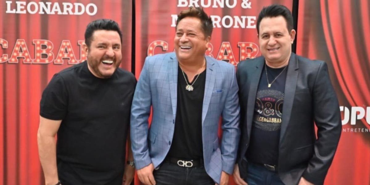 Leonardo, Bruno e Marrone no Cabaré (Reprodução: Instagram)