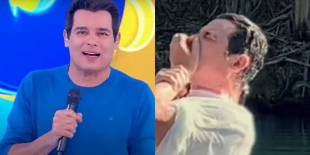 Celso Portiolli surge em vídeo forte sendo colocado dentro da água e desabafa: "Momento muito difícil na minha vida"