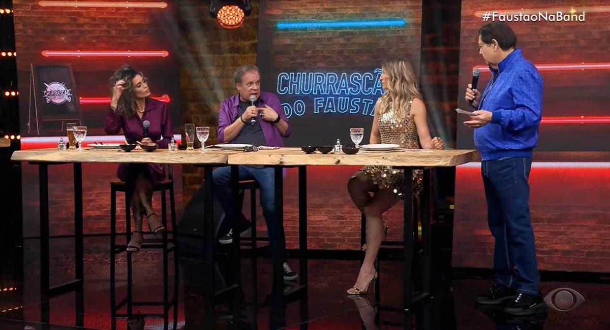 Sem contrato de exclusividade com a Globo, o jornalista Chico Pinheiro esteve no programa do Faustão e reencontrou a antiga colega, Anne Lottermann (Foto: Reprodução / Band) Sem contrato de exclusividade com a Globo, o jornalista Chico Pinheiro esteve no programa do Faustão e reencontrou a antiga colega, Anne Lottermann (Foto: Reprodução / Band)