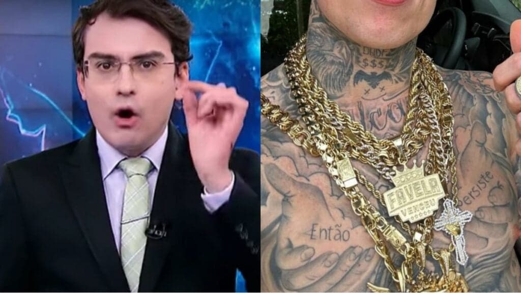 Dudu Camargo para jornal no SBT e dá notícia assustadora de cantor de funk famoso: "Ameaçado de morte"