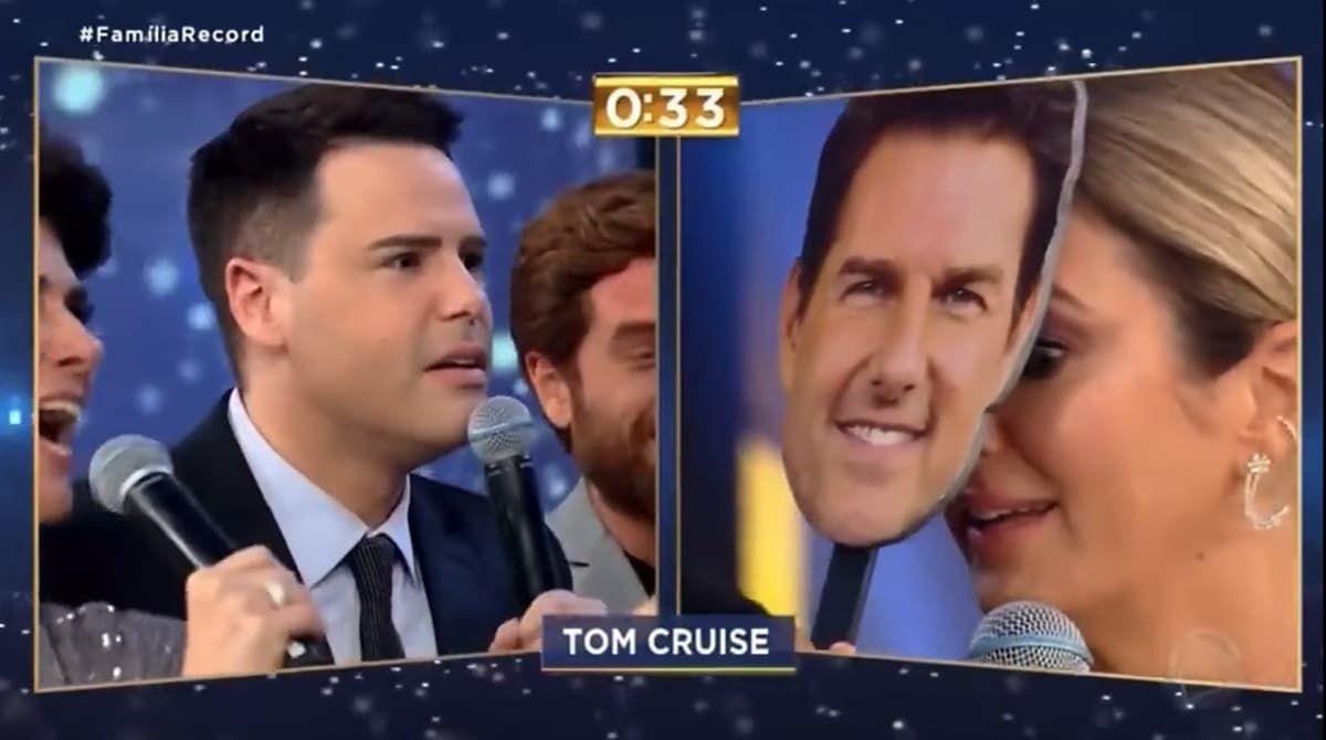 Luiz Bacci e Ticiane Pinheiro na Família Record (Foto: Reprodução)