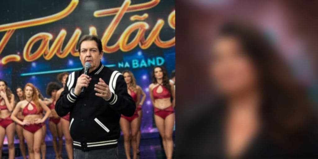 Faustão leva apresentadora da Globo para a Band e forte constrangimento acontece no palco do programa