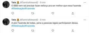 Internautas criticaram a última festa de A Fazenda 14 (Foto: Reprodução / Twitter)
