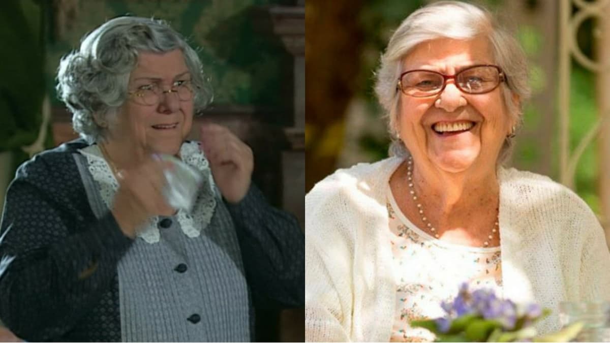 A dona Matilde de Chocolate com Pimenta, morreu aos 95 anos (Fotos: Reprodução/ Globo) A dona Matilde de Chocolate com Pimenta, morreu aos 95 anos (Fotos: Reprodução/ Globo)